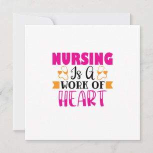 Nurse Gift Nursing Is A Work Of Heart Feestdagenkaart