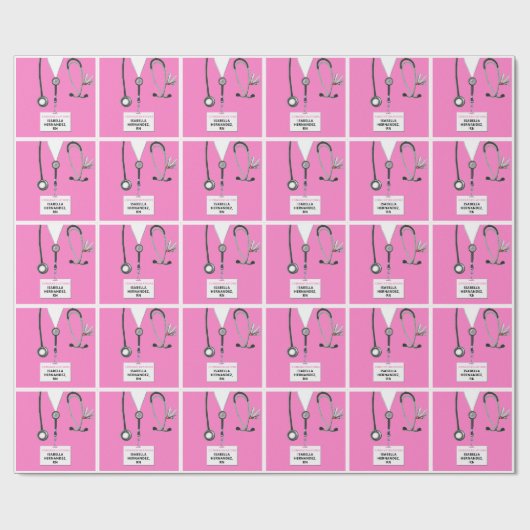 Nurse Gift Pink Cadeaupapier (Vlak)