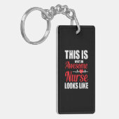 Nurse Gift | This Is What An Awesome Nurse Sleutelhanger (Voorkant Links)