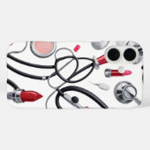 Nurse Glam - Stethoscoop & Lipstick Pattern Case-Mate iPhone Case (Achterkant (horizontaal))