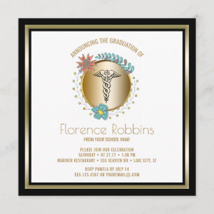 Nurse Graduation Party Floral Pinning Ceremony Kaart