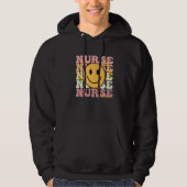 Nurse Groovy Retro Hippie   Hoodie (Voorkant)