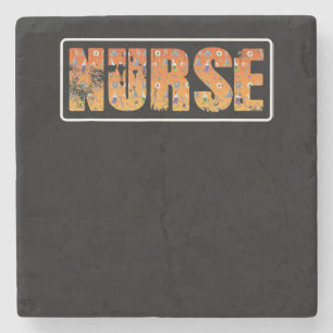 Nurse Halloween Gift With Pumpkin Spider Witch Hat Stenen Onderzetter