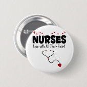 Nurse hartstift ronde button 5,7 cm (Voorkant /achterkant)
