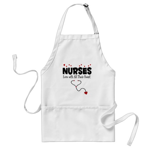 Nurse hartstift standaard schort (Voorkant)