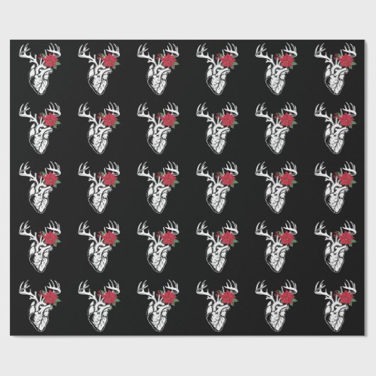 Nurse Heart Anatomy Reindeer Heart Cath Lab RN Cadeaupapier (Vlak)