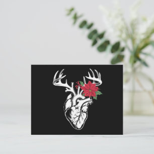 Nurse Heart Anatomy Reindeer Heart Cath Lab RN Feestdagenkaart