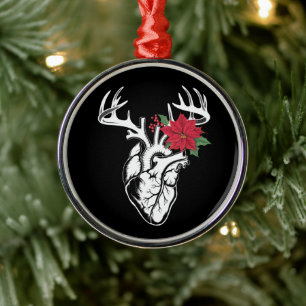 Nurse Heart Anatomy Reindeer Heart Cath Lab RN Metalen Ornament