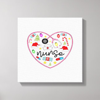 Nurse Heart, Halloween Oversized T-Shirt Canvas Afdruk