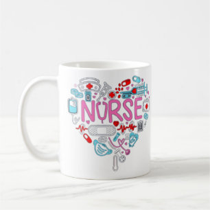 Nurse Heart Illustration Koffiemok