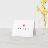 Nurse Heart Notecard Kaart (Gele Bloem)