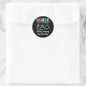 Nurse Hoesje Manager Waardering Nurse Hoesje Manag Ronde Sticker (Tas)