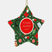 Nurse Holiday Gift Keramisch Ornament (Rechts)