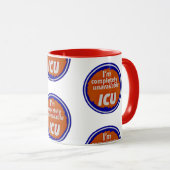 Nurse Humor Print Novelty: I C U mug (Devant droit)