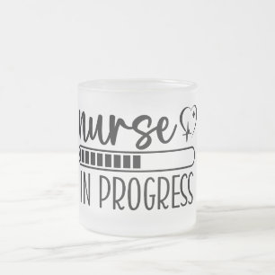 Nurse in Progress Frosted Glass Mok