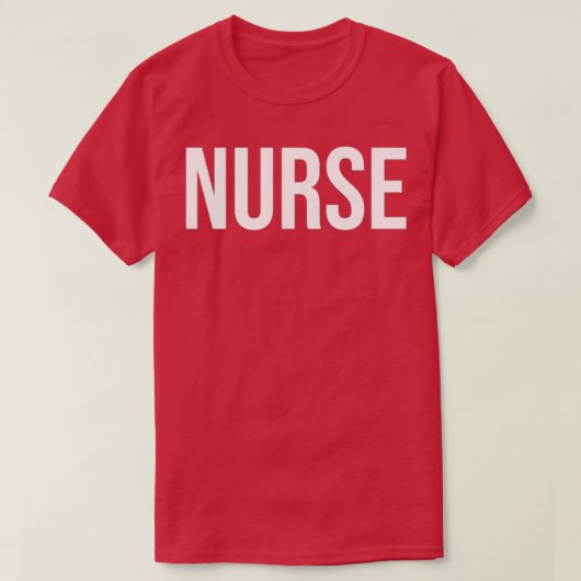Nurse Job Title Plain Text T-shirt (Design voorkant)