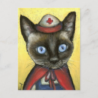 Nurse kat briefkaart