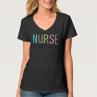 Nurse koffiebrokken Rubber handschoenen Leopard Nu T-shirt