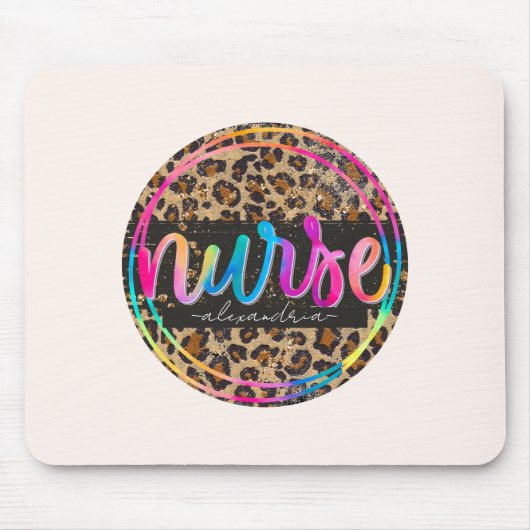 Nurse leopard-printer muismat (Voorkant)