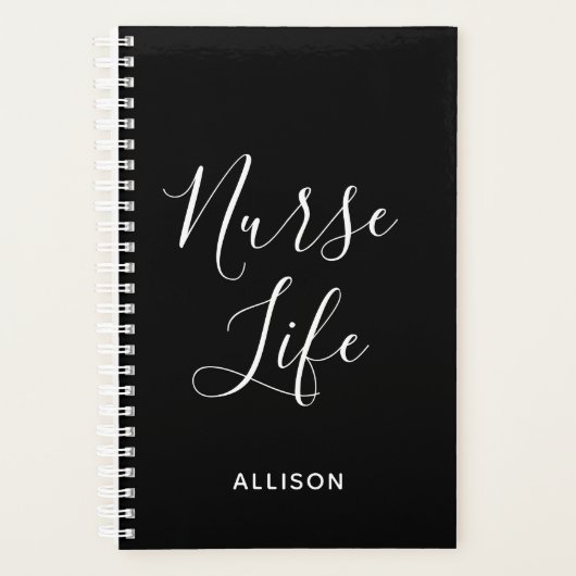 Nurse Life Black and White Stylish Personnalisé (Devant)