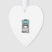 Nurse Life Chignon Méssy Arc-en-ciel Vector Design (devant)