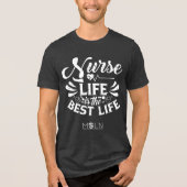 Nurse Life Donker gekleurd Tri-Blend Shirt (Voorkant)