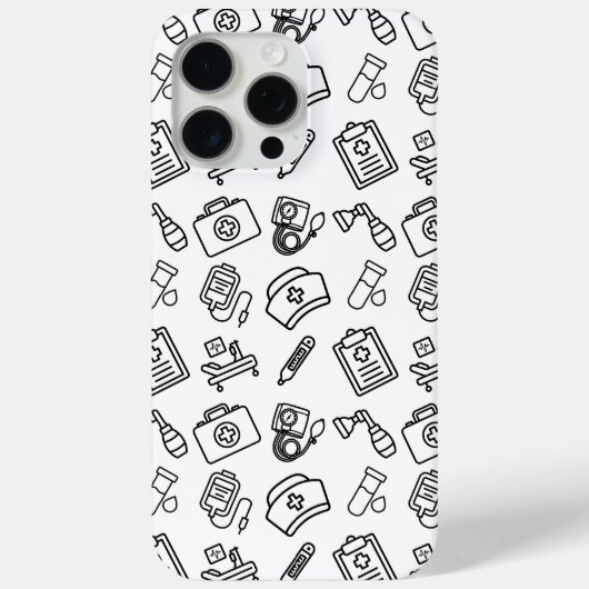 Nurse Life Icon Pattern Case-Mate iPhone Case (Achterkant)