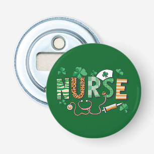 Nurse Life Nurse Day Cadeaus St Patrick's Day Button Flesopener