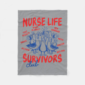 Nurse Life Overlevingsclub Funny Verpleegkundige G Fleece Deken