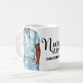 Nurse Life Personnalisée Café Mug (Devant gauche)