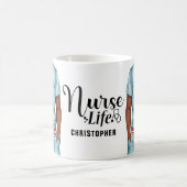 Nurse Life Personnalisée Café Mug (Centre)