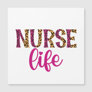 Nurse Life - roze en luipaardprint