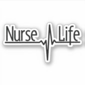 Nurse Life - Sticker EKG (Devant)