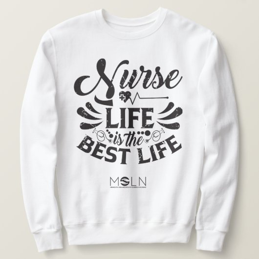 Nurse Life Sweatshirt de couleur claire (Design devant)