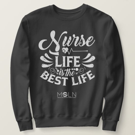 Nurse Life Sweatshirt de couleur foncée (Design devant)