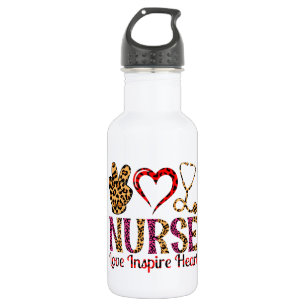 Nurse Love Inspire Heart -Motivatie Nurse (2) Waterfles