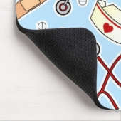 Nurse Love Print Blue Muismat (Hoek)