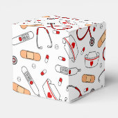 Nurse Love Print White Background Bedankdoosjes (Achterkant)