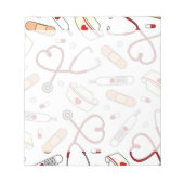 Nurse Love Print White Background Notitieblok (Voorkant)