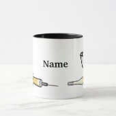 Nurse Médicale Graphics Mug Personnaliser le nom (Centre)