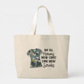 Nurse Modern Typography Superheld Scrubs Gezegde Grote Tote Bag (Achterkant)