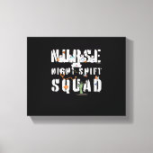 Nurse Night Shift Halloween Squad Classic T-shirt Canvas Afdruk (Voorkant)