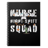 Nurse Night Shift Halloween Squad Classic T-Shirt Notitieboek (Voorkant)
