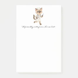 Nurse Notitieblok met Schattigee Cat Holding Coffe Post-it® Notes