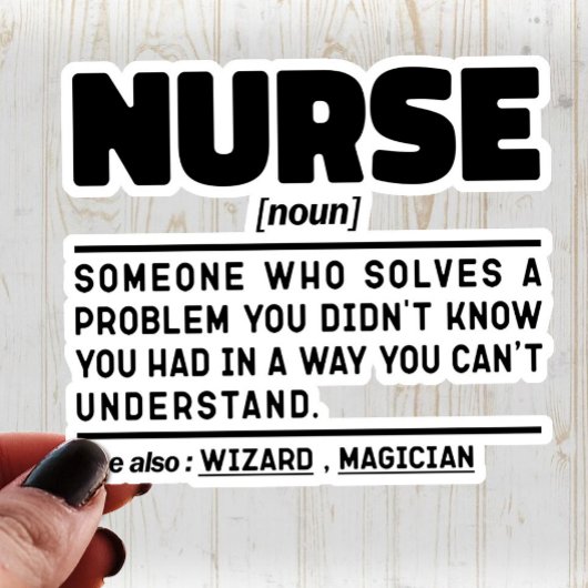 Nurse Noun Definition Professional Medewerker Scha Sticker
