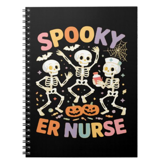 Nurse Nursing Cute Halloween Spooky Essential T-Sh Notitieboek (Voorkant)