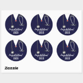 Nurse Nursing School Afstuderen 2025 Ronde Sticker (Vel)
