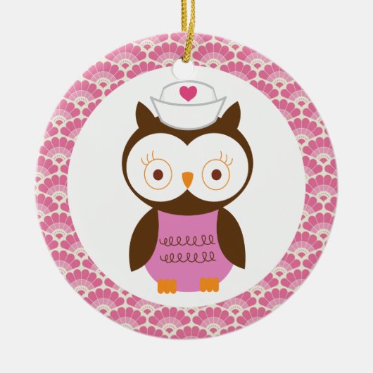 Nurse Owl Gift Ornament (Voorkant)