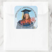 nurse passed nclex rn exam custom photo 3" vierkante sticker (Tas)