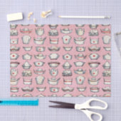  Nurse Petten Roze Patroon Tissuepapier (Craft)